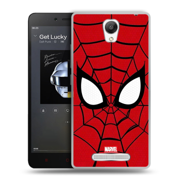 Силиконовый чехол на Xiaomi RedMi Note 2 с принтом человек паук spiderman Силиконовый чехол на Xiaomi RedMi Note 2 с принтом человек паук spiderman