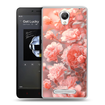 Силиконовый чехол на Xiaomi RedMi Note 2 с принтом Розы цветы