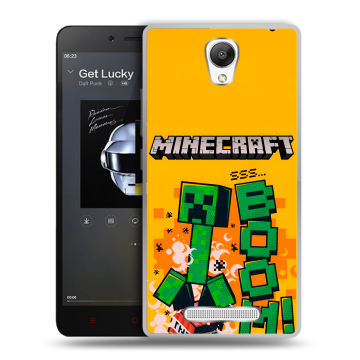 Силиконовый чехол на Xiaomi RedMi Note 2 с принтом Майнкрафт Minecraft