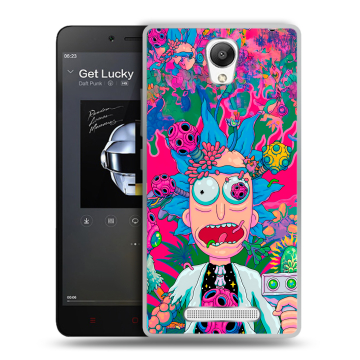 Силиконовый чехол на Xiaomi RedMi Note 2 с принтом Рик и Морти Rick Morty