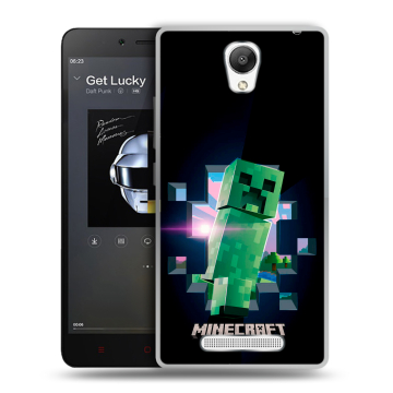 Силиконовый чехол на Xiaomi RedMi Note 2 с принтом Майнкрафт Minecraft
