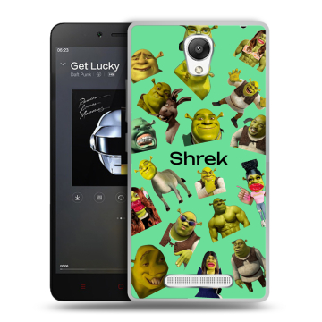 Силиконовый чехол на Xiaomi RedMi Note 2 с принтом Шрек Shrek Силиконовый чехол на Xiaomi RedMi Note 2 с принтом Шрек Shrek