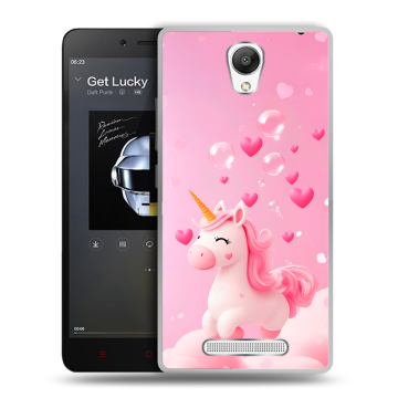 Силиконовый чехол на Xiaomi RedMi Note 2 с принтом Единорог