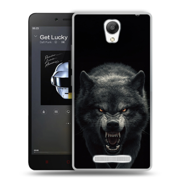 Силиконовый чехол на Xiaomi RedMi Note 2 с принтом Волк