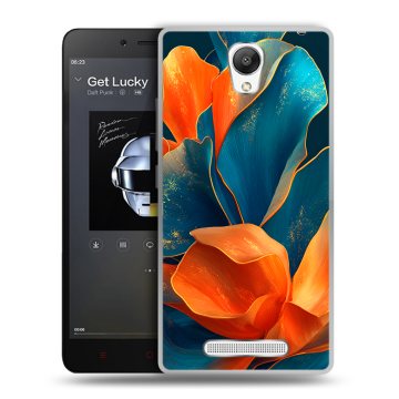 Силиконовый чехол на Xiaomi RedMi Note 2 с принтом Цветы Силиконовый чехол на Xiaomi RedMi Note 2 с принтом Цветы