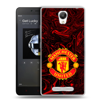Силиконовый чехол на Xiaomi RedMi Note 2 с принтом Manchester United Силиконовый чехол на Xiaomi RedMi Note 2 с принтом Manchester United