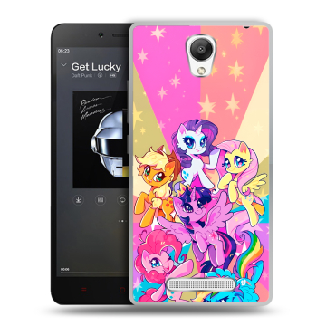 Силиконовый чехол на Xiaomi RedMi Note 2 с принтом My little pony Дружба чудо