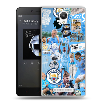 Силиконовый чехол на Xiaomi RedMi Note 2 с принтом Man City Манчестер Сити Силиконовый чехол на Xiaomi RedMi Note 2 с принтом Man City Манчестер Сити