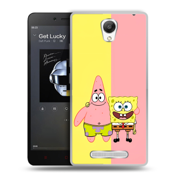 Силиконовый чехол на Xiaomi RedMi Note 2 с принтом Спанч боб Спанчбоб
