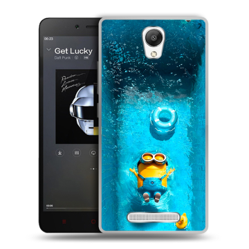 Силиконовый чехол на Xiaomi RedMi Note 2 с принтом Миньоны Силиконовый чехол на Xiaomi RedMi Note 2 с принтом Миньоны