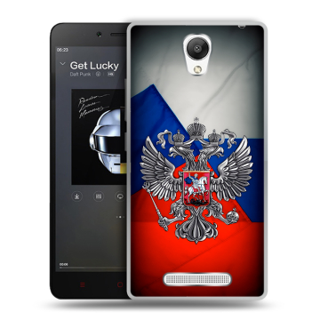 Силиконовый чехол на Xiaomi RedMi Note 2 с принтом Флаг России