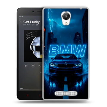 Силиконовый чехол на Xiaomi RedMi Note 2 с принтом BMW БМВ