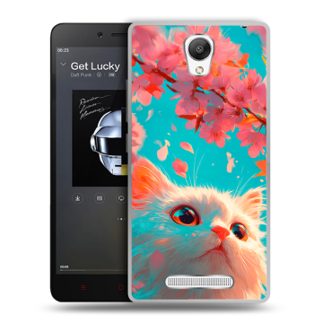 Силиконовый чехол на Xiaomi RedMi Note 2 с принтом Красивый кот Силиконовый чехол на Xiaomi RedMi Note 2 с принтом Красивый кот