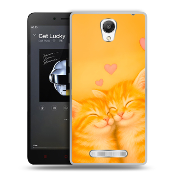 Силиконовый чехол на Xiaomi RedMi Note 2 с принтом Милые котята Силиконовый чехол на Xiaomi RedMi Note 2 с принтом Милые котята