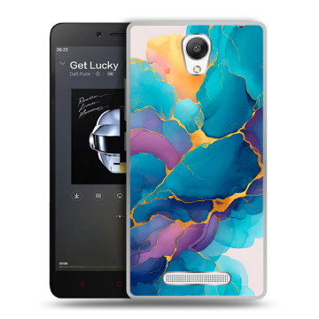 Силиконовый чехол на Xiaomi RedMi Note 2 с принтом Мрамор блестки Силиконовый чехол на Xiaomi RedMi Note 2 с принтом Мрамор блестки
