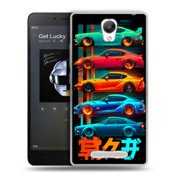 Силиконовый чехол на Xiaomi RedMi Note 2 с принтом машины тачки Силиконовый чехол на Xiaomi RedMi Note 2 с принтом машины тачки