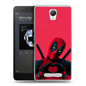 Силиконовый чехол на Xiaomi RedMi Note 2 с принтом Дедпул Deadpool Силиконовый чехол на Xiaomi RedMi Note 2 с принтом Дедпул Deadpool