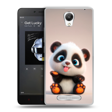 Силиконовый чехол на Xiaomi RedMi Note 2 с принтом милая панда