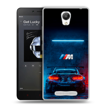 Силиконовый чехол на Xiaomi RedMi Note 2 с принтом BMW БМВ