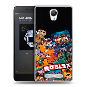 Силиконовый чехол на Xiaomi RedMi Note 2 с принтом Roblox Роблокс