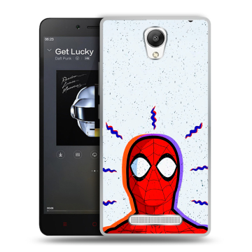 Силиконовый чехол на Xiaomi RedMi Note 2 с принтом Spiderman Человек паук Силиконовый чехол на Xiaomi RedMi Note 2 с принтом Spiderman Человек паук