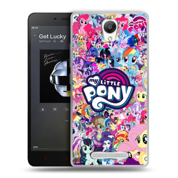Силиконовый чехол на Xiaomi RedMi Note 2 с принтом My little pony Дружба чудо