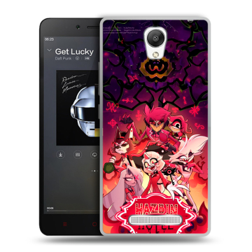 Силиконовый чехол на Xiaomi RedMi Note 2 с принтом Hazbin Hotel Отель Хазбин