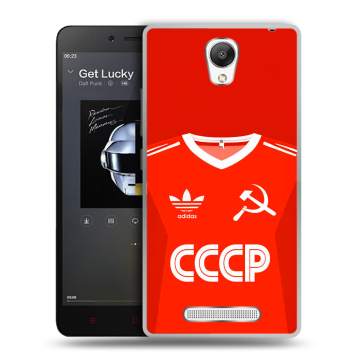 Силиконовый чехол на Xiaomi RedMi Note 2 с принтом Флаг Герб СССР Силиконовый чехол на Xiaomi RedMi Note 2 с принтом Флаг Герб СССР
