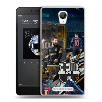 Силиконовый чехол на Xiaomi RedMi Note 2 с принтом Messi Barcelona