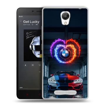 Силиконовый чехол на Xiaomi RedMi Note 2 с принтом BMW БМВ