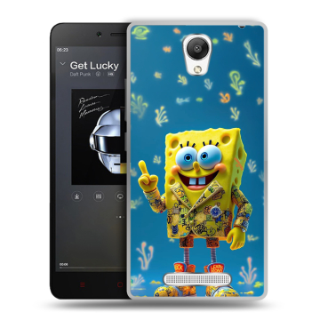 Силиконовый чехол на Xiaomi RedMi Note 2 с принтом Спанч боб Спанчбоб Силиконовый чехол на Xiaomi RedMi Note 2 с принтом Спанч боб Спанчбоб
