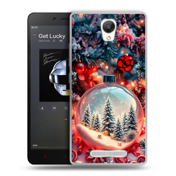 Силиконовый чехол на Xiaomi RedMi Note 2 с принтом Новый год Силиконовый чехол на Xiaomi RedMi Note 2 с принтом Новый год