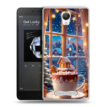 Силиконовый чехол на Xiaomi RedMi Note 2 с принтом Новый год Силиконовый чехол на Xiaomi RedMi Note 2 с принтом Новый год