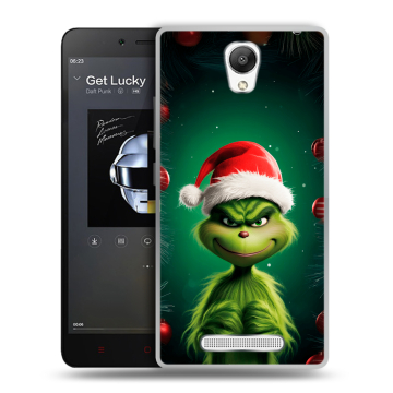 Силиконовый чехол на Xiaomi RedMi Note 2 с принтом Гринч Новый год Рождество Силиконовый чехол на Xiaomi RedMi Note 2 с принтом Гринч Новый год Рождество