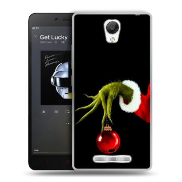 Силиконовый чехол на Xiaomi RedMi Note 2 с принтом Новый год Гринч Силиконовый чехол на Xiaomi RedMi Note 2 с принтом Новый год Гринч