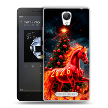 Силиконовый чехол на Xiaomi RedMi Note 2 с принтом Новый год Силиконовый чехол на Xiaomi RedMi Note 2 с принтом Новый год