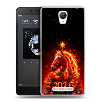 Силиконовый чехол на Xiaomi RedMi Note 2 с принтом Новый год Силиконовый чехол на Xiaomi RedMi Note 2 с принтом Новый год