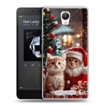 Силиконовый чехол на Xiaomi RedMi Note 2 с принтом Новый год Силиконовый чехол на Xiaomi RedMi Note 2 с принтом Новый год