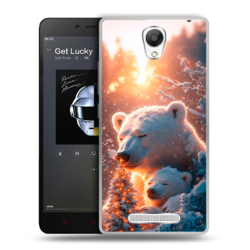 Силиконовый чехол на Xiaomi RedMi Note 2 с принтом Новый год