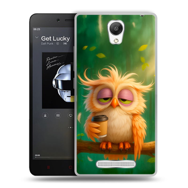 Пластиковый чехол на Xiaomi RedMi Note 2 с принтом сова Пластиковый чехол на Xiaomi RedMi Note 2 с принтом сова