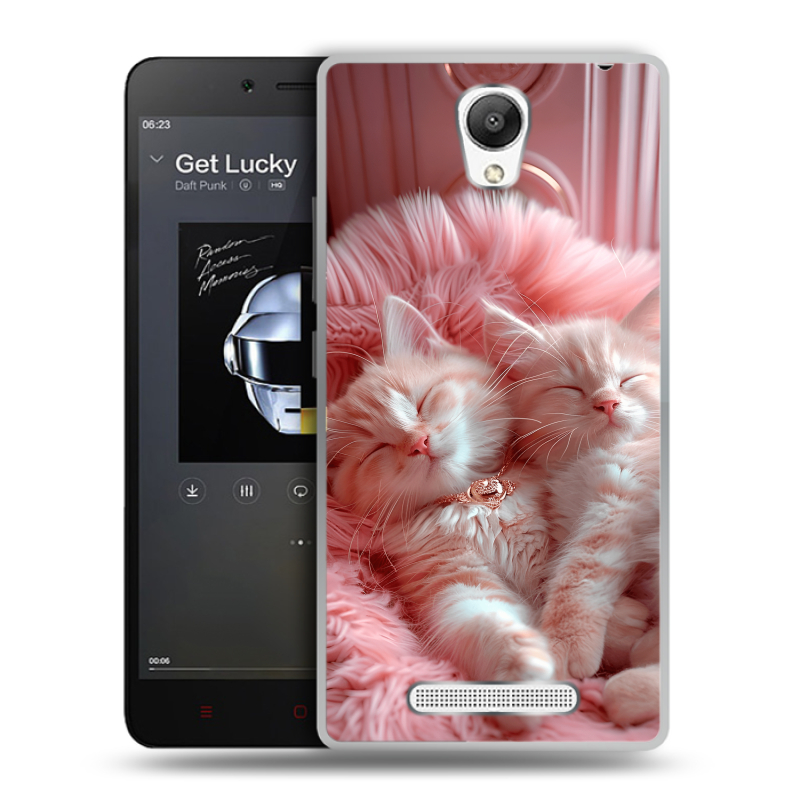 Пластиковый чехол на Xiaomi RedMi Note 2 с принтом котята котики Пластиковый чехол на Xiaomi RedMi Note 2 с принтом котята котики