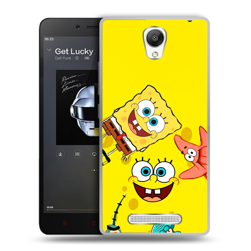 Силиконовый чехол на Xiaomi RedMi Note 2 с принтом Спанч боб Спанчбоб Силиконовый чехол на Xiaomi RedMi Note 2 с принтом Спанч боб Спанчбоб