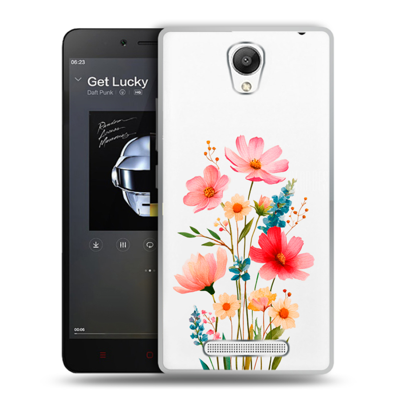 Пластиковый чехол на Xiaomi RedMi Note 2 с принтом Цветы Пластиковый чехол на Xiaomi RedMi Note 2 с принтом Цветы