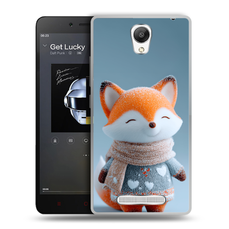 Пластиковый чехол на Xiaomi RedMi Note 2 с принтом Лиса Пластиковый чехол на Xiaomi RedMi Note 2 с принтом Лиса