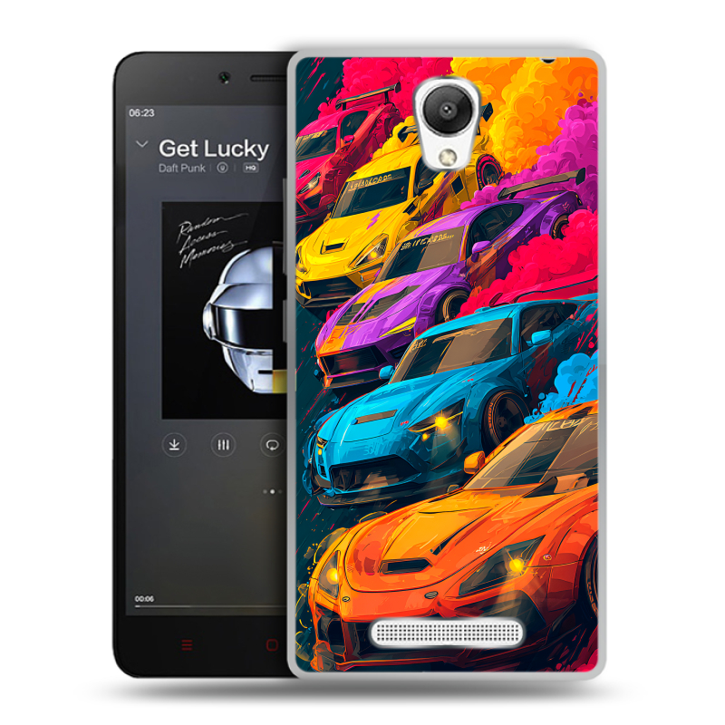 Пластиковый чехол на Xiaomi RedMi Note 2 с принтом Тачки Пластиковый чехол на Xiaomi RedMi Note 2 с принтом Тачки