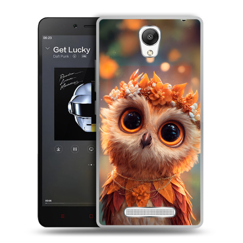 Пластиковый чехол на Xiaomi RedMi Note 2 с принтом Милая сова Пластиковый чехол на Xiaomi RedMi Note 2 с принтом Милая сова