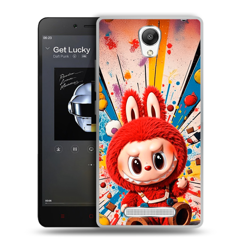 Пластиковый чехол на Xiaomi RedMi Note 2 с принтом Labubu Лабубу Пластиковый чехол на Xiaomi RedMi Note 2 с принтом Labubu Лабубу
