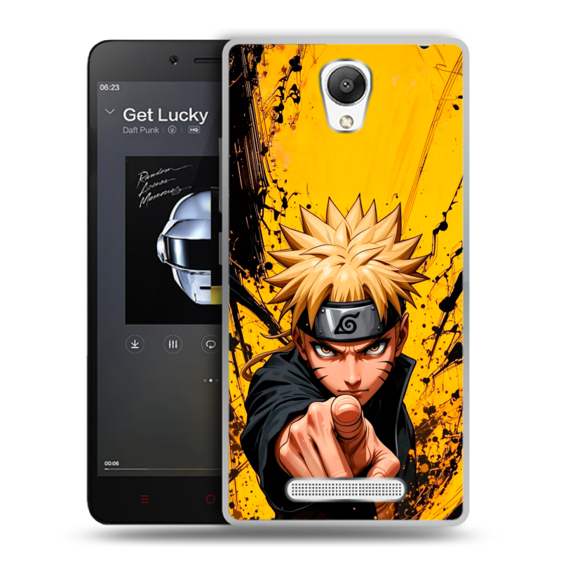 Силиконовый чехол на Xiaomi RedMi Note 2 с принтом Naruto Наруто Силиконовый чехол на Xiaomi RedMi Note 2 с принтом Naruto Наруто