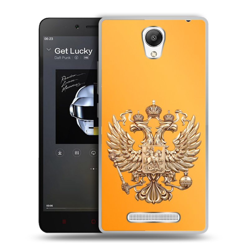 Пластиковый чехол на Xiaomi RedMi Note 2 с принтом Герб Флаг России Пластиковый чехол на Xiaomi RedMi Note 2 с принтом Герб Флаг России