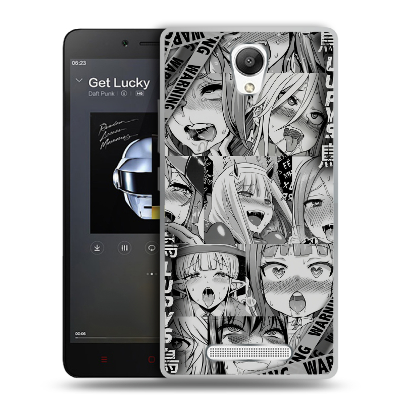 Силиконовый чехол на Xiaomi RedMi Note 2 с принтом Ahegao Ахегао Аниме Силиконовый чехол на Xiaomi RedMi Note 2 с принтом Ahegao Ахегао Аниме